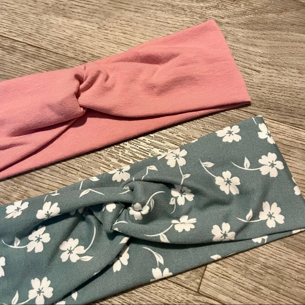 Pastel Spring Floral Wide Twist Headbands NEW